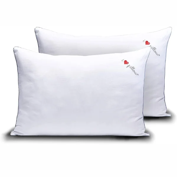 I Love Pillow Cotton Sleeping Cooling Cumulus Pillow, Queen size, White (4 Pack)