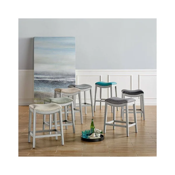 Grover Fabric Counter Stool, Lyon Light Green