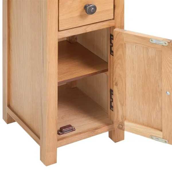 vidaXL Corner Cabinet Solid Oak Wood 10.2x22x10.2x22x37x22 Brown