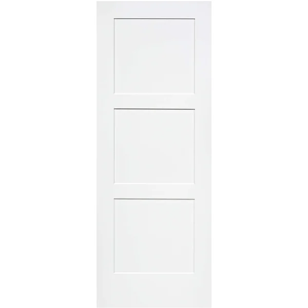3-Panel DOOR, Kimberly Bay Interior Slab Shaker White 80 in. x 30 in.