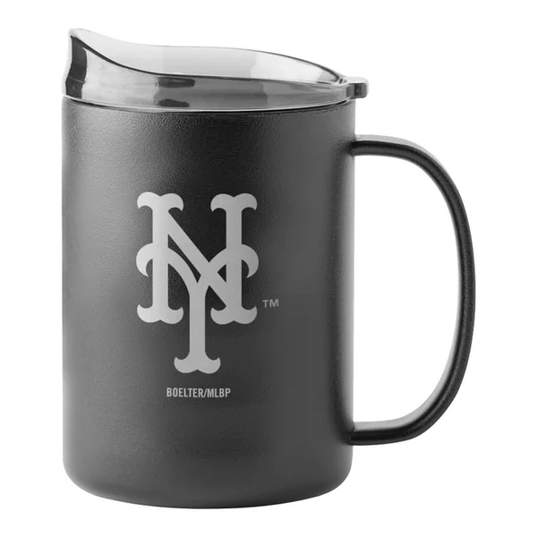 MLB New York Mets 15oz Stainless Steel Powder Coat Ultra Mug, 15 oz