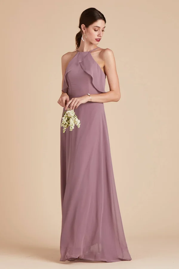 Jules Chiffon Bridesmaid Dress in Dark Mauve 3XL, Dark Mauve