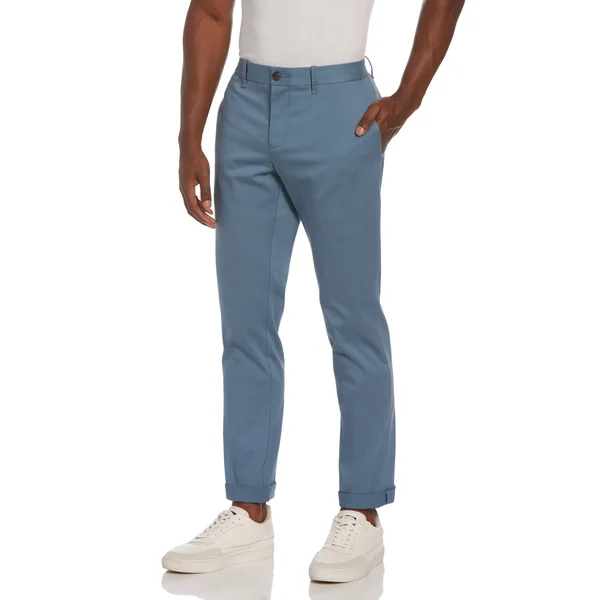 Original Penguin Men's Premium Slim Fit Stretch Chino Pants in Copen Blue - Size 31 x 32, Cotton/Elastane