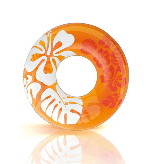 Intex 36 inch Transparent Inflatable Round Swimming Pool Ring Float (24 Pack)