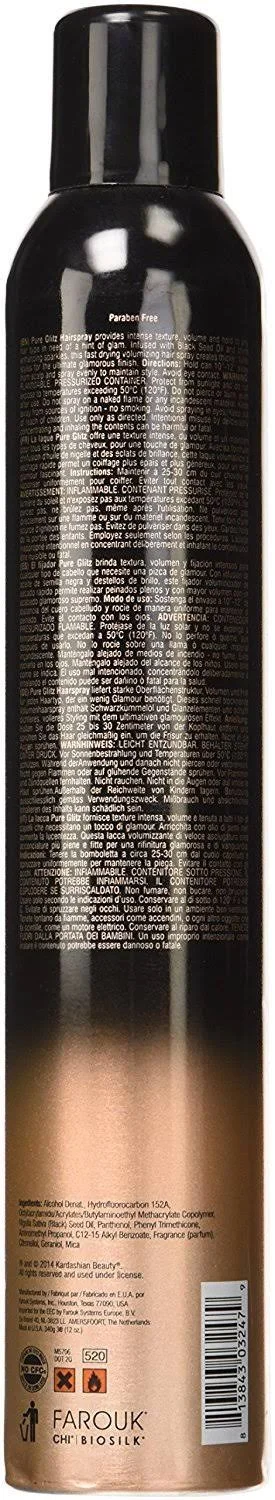 Kardashian Beauty Hair Spray - Pure Glitz, with Black Seed Oil - 12 oz