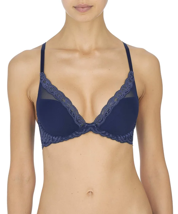 Natori Feathers Contour Plunge Bra - Midnight (730023) 36G