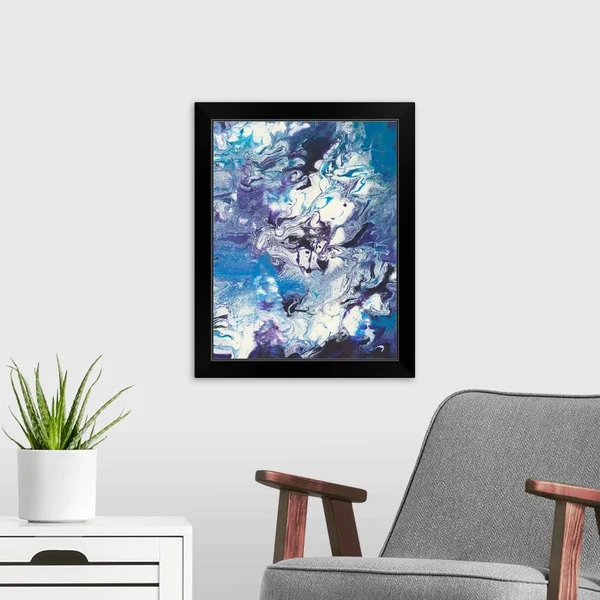 Meandering Mulberry II - Black Framed Wall Art, 16x20, Great Big Canvas
