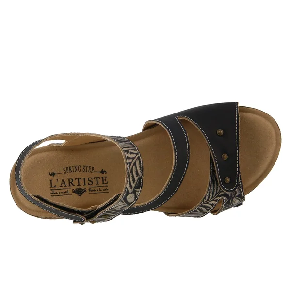 L&Artiste by Spring Step Women's Quilana Strappy Sandal, Size: 42, Light Beige