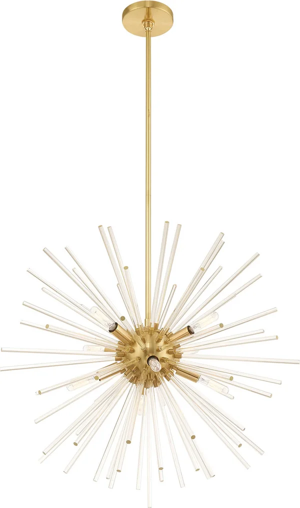 Livex Lighting 41256-12 Utopia 8-Light Pendant Chandelier - Satin Brass