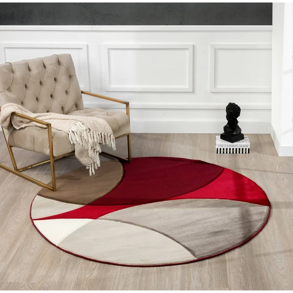 MDA Home Rhodes Brown Contemporary Polypropylene Area Rug - 5&2x22 x 7&5x22