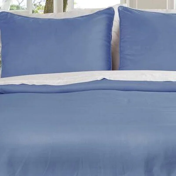 Duvet Cover Set Charlton Home Size: Twin - Color: Smoke Blue