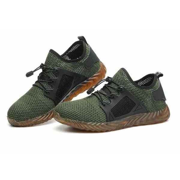 Defender Invincible Shoes Kevlar Sole Steel Toe Construction Sneakers Puncture Resistant Hard Toe - Emerald, Mens 9.5