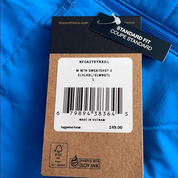The North Face Men's Mountain Sweatshirt Hoodie 30: Clear Lake Blue