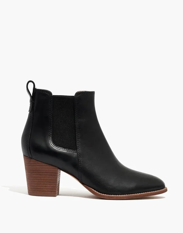 Madewell The Regan Boot in True Black - Size 6-M