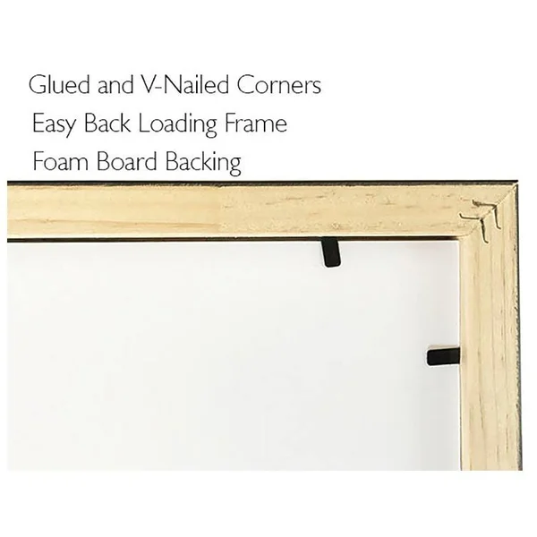CustomPictureFrames 53x13 Silver Stainless Steel Wood Picture Frame - with Acrylic Front and Foam Board Backing