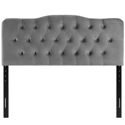 Adae Upholstered Panel Headboard House of Hampton Size: Full, Color: Gray