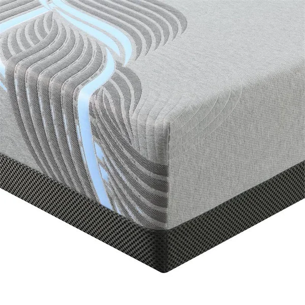 Wallace & Bay Cielo 10 in. Cooling Gel Memory Foam Mattress, Size: Queen, Gray