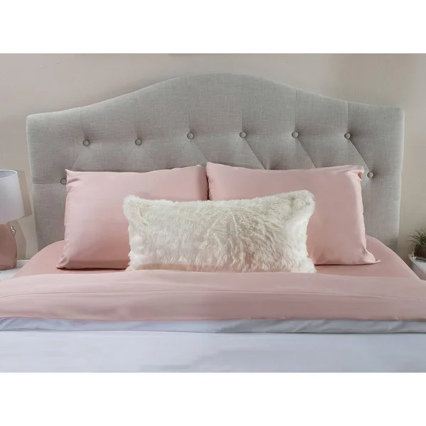 Atlantic Furniture Naples Upholstered Headboard Queen in Pebble Beach