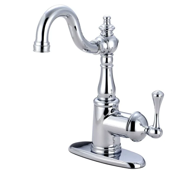 Kingston Brass KS7491BL English Vintage Bar Faucet with Cover PLATE - Polished Chrome