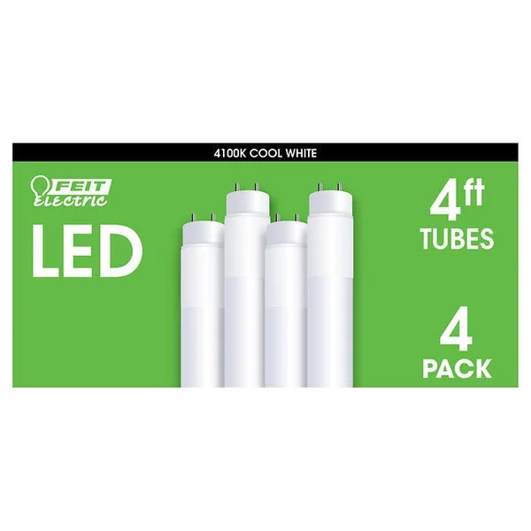 Feit LED 4ft Replacement Glass Tubes 4 Pack