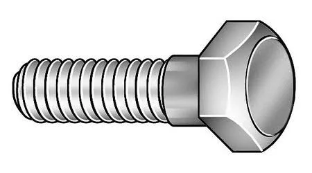 Zoro Select 1TU36 STRUCTURAL Bolt, 1-8, 4 3/4 L, pk10