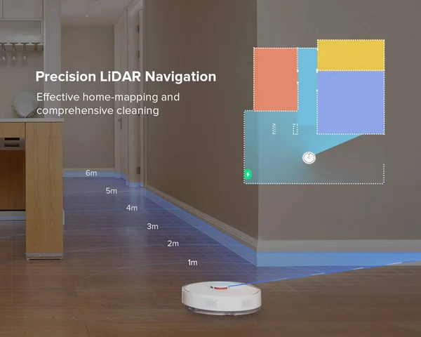 Roborock S6 Pure Robot Vacuum and Mop - Multi-Floor Mapping, Lidar NAVIGATION, No-Go Zones, Selective Room Cleaning, Super Strong