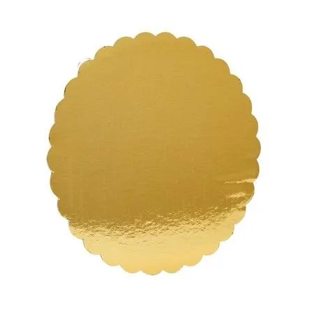 Gold Scalloped Cake Circle 8 inch Quantity: 100