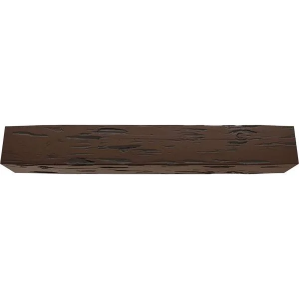 Ekena Millwork MANUPC04X04X84ZH 4x22H x 4x22D x 84x22W Pecky Cypress Faux Wood Fireplace Mantel - Premium Hickory