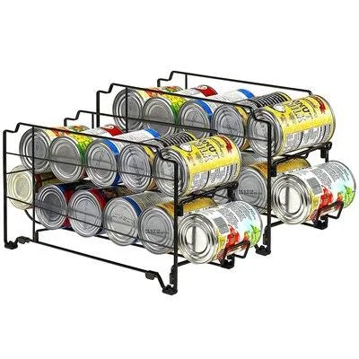 Nimmons 2 Pack - Stackable Front Loading Beverage Can Dispenser Rack - Chrom Rebrilliant Finish: Brown