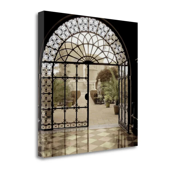 Tangletown Fine Art Courtyard in Venezia by Alan Blaustein - Giclee Print on Wrap Canvas, 25x25x22