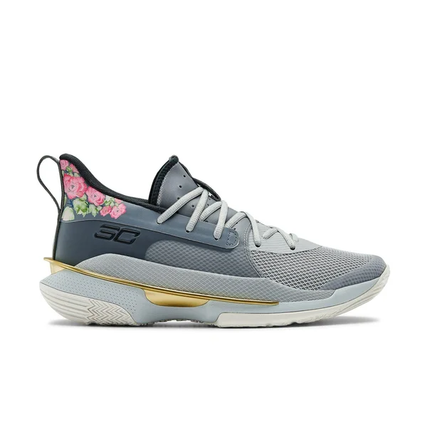 Under Armour Curry 7 &Chinese New Year& Mod Grey/Halo Grey/Midnight Turquoise Basketball Shoes/Sneakers 3021258-103 (Size: US 12