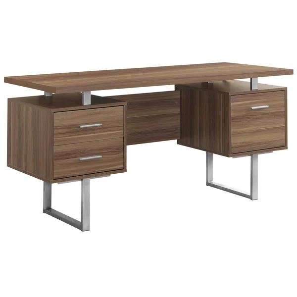 Monarch Specialties Retro-Style Computer Desk, Walnut