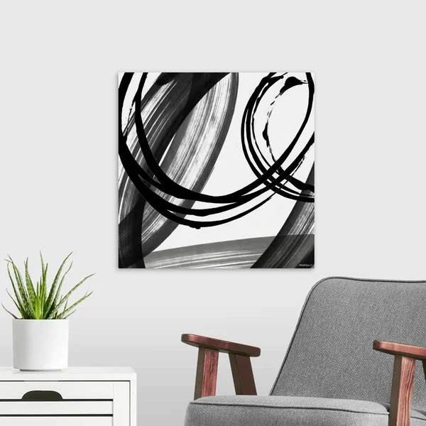 Black and White Pop I, Canvas Wall Art, 20x20, Great Big Canvas