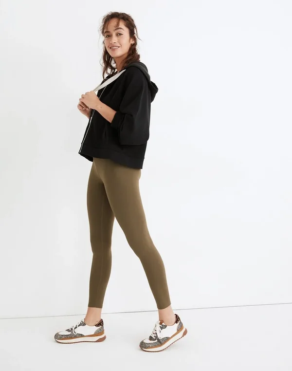 Madewell Women's MWL Form High-Rise 26x22 Leggings in Kale - Size Xxs