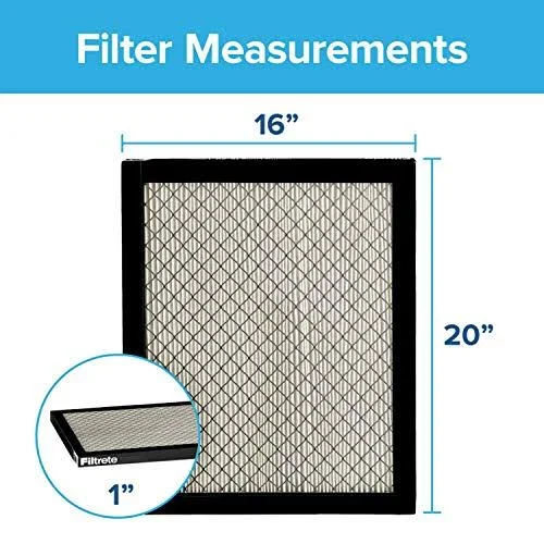 Filtrete 16x20x1 MPR 2800, Ultrafine Particle Reduction AC Furnace Air Filter, 2