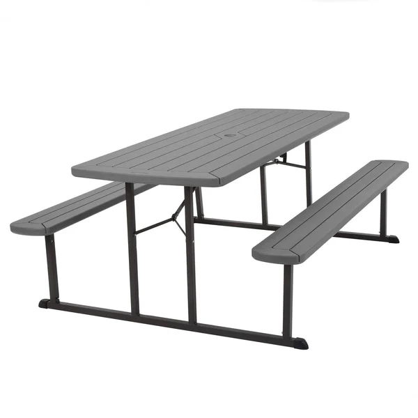 Cosco 6 ft. Dark Gray Wood Grain Folding Picnic Table