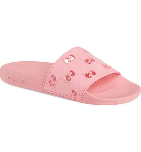 Gucci Women's Pursuit GG Slide Sandals - Black - Size 5 US - 35 EU