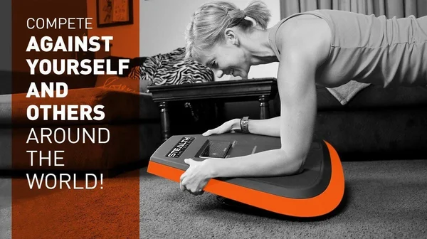 Stealth Core Trainer Personal - Dynamic AB Plank Workout, Interactive Fitness Board (Orange)