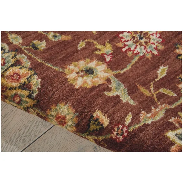 Kathy Ireland Ancient Times Area Rug (5&3x22 x 7&5x22 - Brown) - Nourison