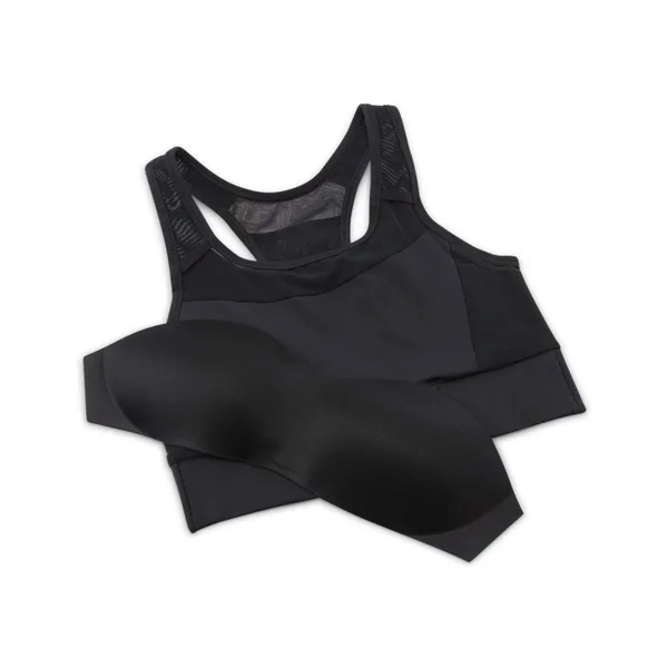 Nike Women's Swoosh Pocket Sports Bra - Small, Black