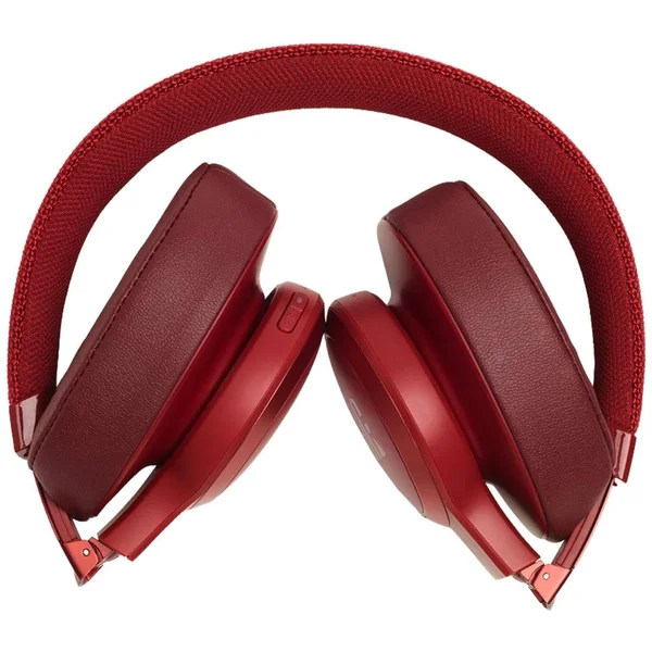 JBL Live 500BT Red Over-Ear Headphones w/divvi! Headphone Stand