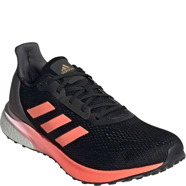 Adidas Astrarun Shoes - Men's - Core Black - Signal Coral, Grey Five - 10