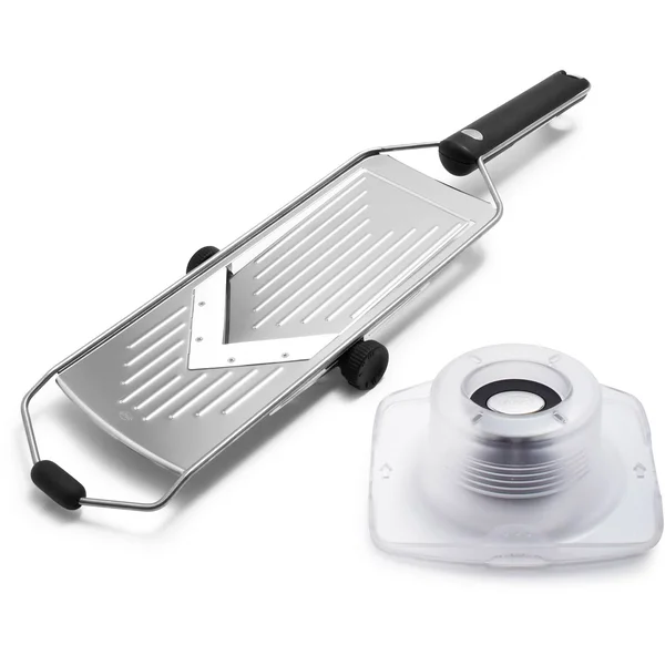 Rosle Adjustable V-Slicer with Vegetable Grip Stainless Steel