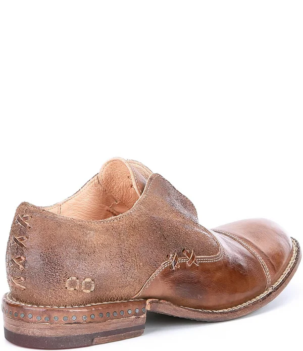 Bed|Stu Rose Women's Leather Slip on 6.5, Teak Dip Dye