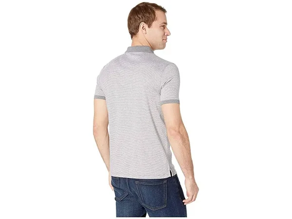 Calvin Klein Men's Liquid Touch Micro Stripe Polo Shirt - White Xs