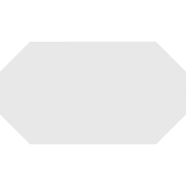 Ekena Millwork GVPOH18X1402SN 18x22W x 14x22H Horizontal Elongated Octagon Surface Mount PVC Gable Vent: Non-Functional, 2x22W x
