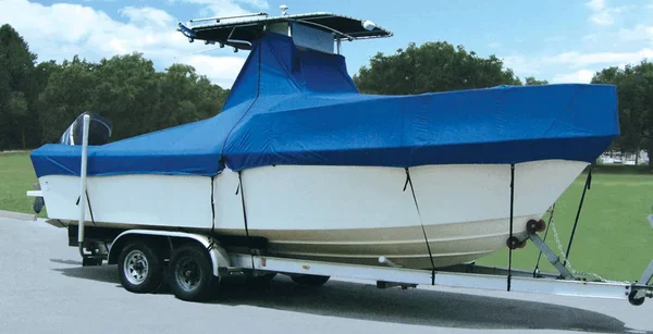 Taylor Made T-Top Boat Covers with Bow Rail - Hot Shot Acrylic Coat Polyester Fabric - 18&5x22 to 19&4x22 - Black 74201OR