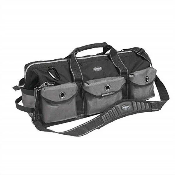Bucket Boss Extreme Big Daddy Tool Bag in Grey, 65024, Black|Black and Gray