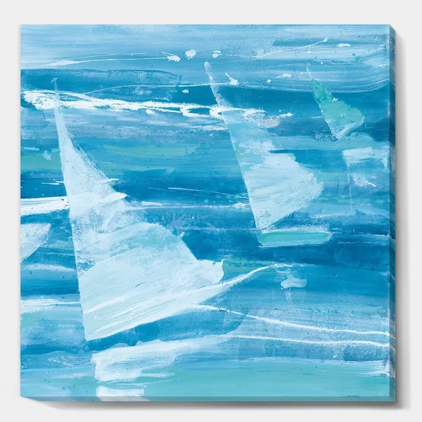 Designart &From The Shore I& Nautical & Beach Gallery-Wrapped Canvas - 36 in. Wide x 36 in. High