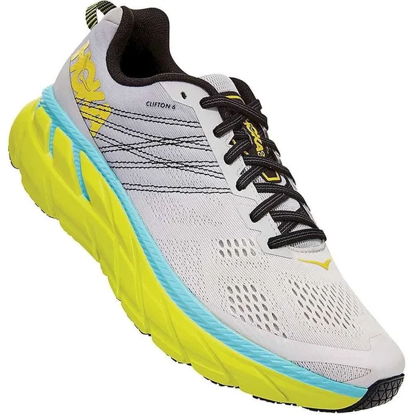 Hoka One One Men's Clifton 6 Shoe - 10.5 - Lunar Rock, Nimbus Cloud